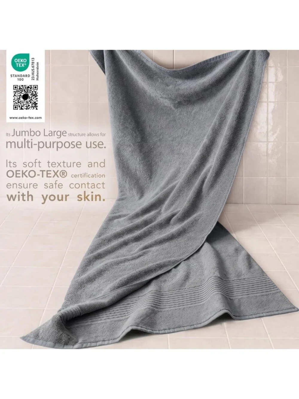 Soft Absorbent 100% Cotton Turkish Towel Set - Quick Dry Bath Sheets, 2 Piece
